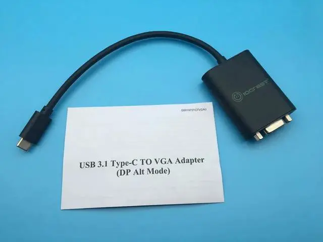 Alt view image 6 of 6 - Type C to VGA Adapter USB 3.1 Converter for Macbook to TV Projector Video HD Adapter