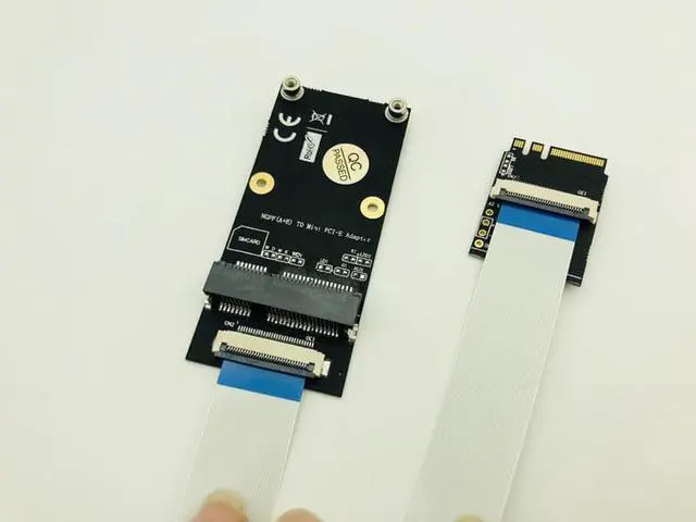 Alt view image 5 of 6 - A+E NGFFto Mini PCI E Adapter NGFF Key A E to Mini PCI Express WiFi M.2 WIFI Adapter for Half and Full Size Network Card