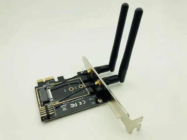 Alt view image 2 of 6 - M.2 WiFi Adapter M2 NGFF Key A E to Mini PCI Express Wifi Raiser PCI E 1X NGFF Wireless Support 2230 2242 Mini PCIE Network Card
