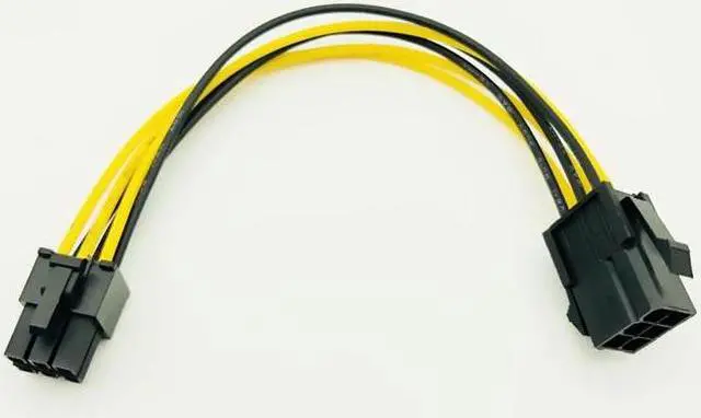 Alt view image 2 of 6 - PCIE 6Pin to 6Pin Power Supply Cable Graphics Card Power Extension Cable 6 Pin Connector Male to Female Power Adapter for Mining