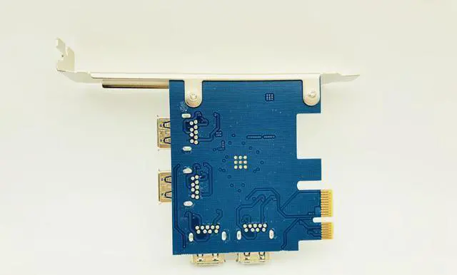 Alt view image 5 of 6 - Amify PCI E 1 to 4 PCI Express X1 Riser Card PCIE 1X to 16X USB3.0 PCI E Riser Adapter Converter for Antminer Bitcoin Miner Mining