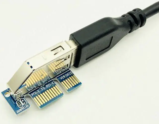 Alt view image 2 of 5 - Add On Card PCIE Riser Card Adapter PCI Express USB 3.0 Raiser Riser PCI E Extender PCIE X1 to Dual Port PCI E X4 Expansion Card