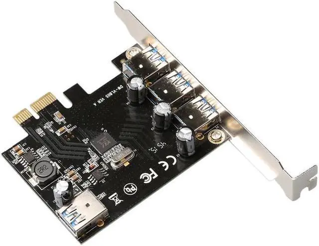 Alt view image 2 of 5 - 4 Port USB 3.0 Super Speed PCI E PCIe PCI Express Expansion Card For Desktop