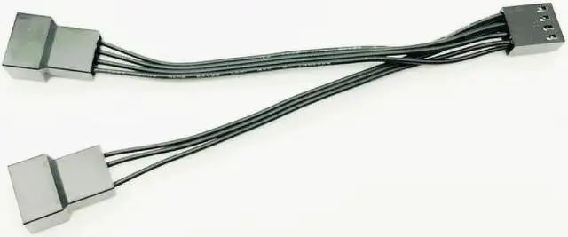 Alt view image 2 of 6 - 4Pin Fan PWM Cable 1 to 2 way 4 Pin 3Pin Power Supply Extension Cable 4P Cooler Port Multiplier Female to Male Cooling Fan Cable