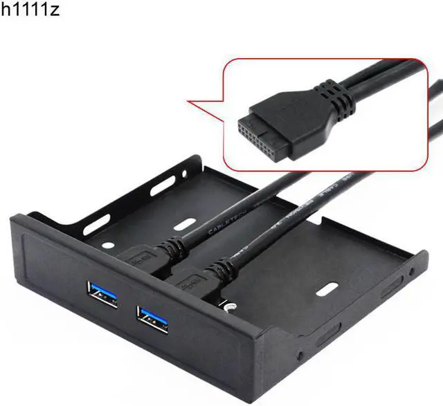 Main image of 20Pin 2 Port USB 3.0 Hub USB3.0 Front Panel Cable Adapter Metal Bracket for PC Desktop 3.5 Inch Floppy Disk Drive Bay
