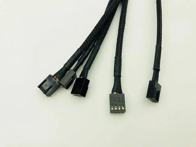 Alt view image 6 of 6 - 5PCS 4Pin PWM Fan Connector Computer Case Motherboard Extension Power Cable for CPU Computer Case Fan Power Extension Cable