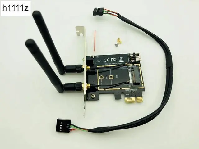 Main image of M.2 WiFi Adapter M2 NGFF Key A E to Mini PCI Express Wifi Raiser PCI E 1X NGFF Wireless Support 2230 2242 Mini PCIE Network Card