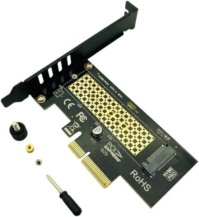 Alt view image 6 of 6 - for M.2 PCI Express SSD/NVME M2 PCI Express Riser Adaptador M2 a PCI Express PCIE to M2 Adapter Raiser M Key
