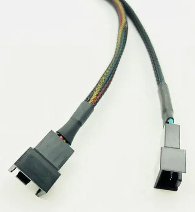 Alt view image 2 of 6 - 5PCS Computer PC Fan Cable 4Pin Female Y Splitter to Dual 3/4 Pin Male Motherboard Fan Connect Splitter Power Cable Adapter 30CM