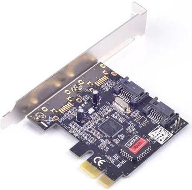 Alt view image 2 of 4 - PCIe to 2 Port SATA2.0 Raid Controller Card SIL3132 Chipset for Silicon RAID 0 1