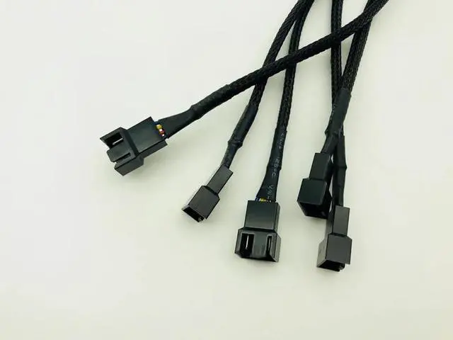 Alt view image 5 of 6 - 5PCS 4Pin PWM Fan Connector Computer Case Motherboard Extension Power Cable for CPU Computer Case Fan Power Extension Cable