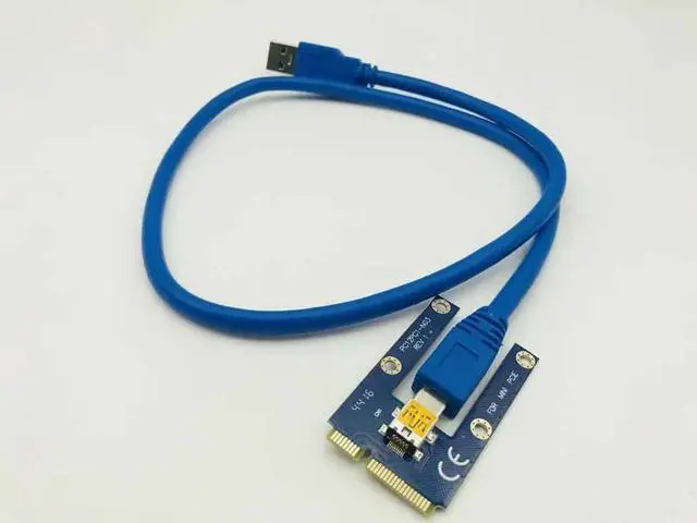 Alt view image 4 of 6 - Amify Mini PCI E to PCIe 60cm USB 3.0 PCI Express 1x to 16x Extender Riser Card Adapter Extension Cable for Bitcoin BTC Miner Mining
