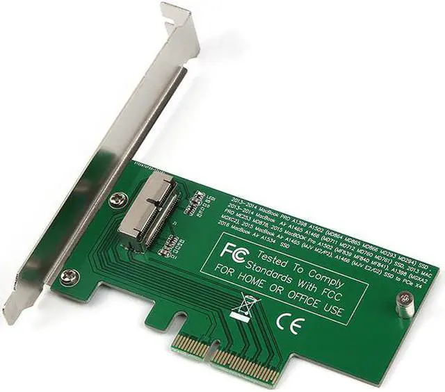 Alt view image 2 of 6 - PCI Express PCIE PCI E to 4X Adapter Card SSD Converter Card for Apple 2015 2014 2013 MacBook Air A1465 Mac Pro MD878 ME253 SSD