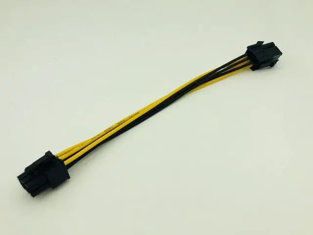 Alt view image 4 of 6 - 6Pin to 6Pin Power Cable Graphics Card Power PCIE Extension Cable 6 Pin Connector Male to Female Power Adapter Supply for Mining