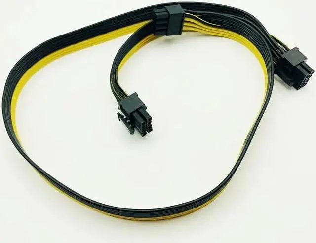 Alt view image 5 of 6 - 8Pin to 8Pin(6+2) Video Card Power Supply Cable Dual Port Connector 8p to 8p Cable 18AWG Wire Adapter for PC Computer BTC Mining