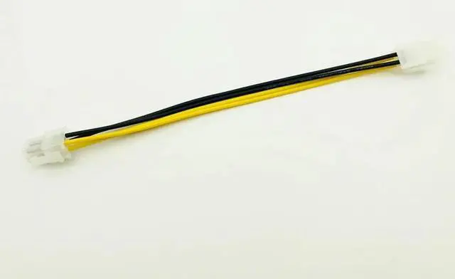 Alt view image 4 of 6 - 20cm 8Inch ATX 4 Pin Male to 4Pin Female PC CPU Power Supply Extension Cable Cord Adapter Motherboard P4 Power Cable for Desktop