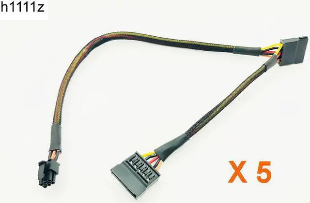Main image of 5PCS 6Pin to 2 15Pin SATA Power Cable for DELL Vostro 3650 3653 3655 Desktop Computer HDD SSD Power Supply Cables Splitter Cable