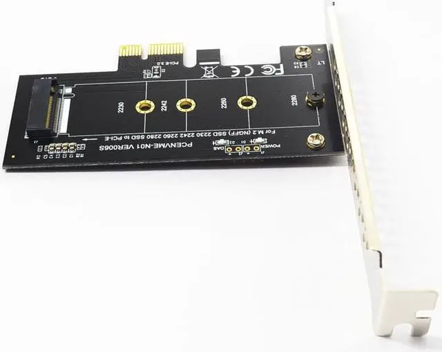 Alt view image 4 of 6 - PCIE to M2 Adapter PCI Express 3.0 x1 to NVME SSD M2 PCIE Raiser Adapter Support 2230 2242 2260 2280 M.2 SSD