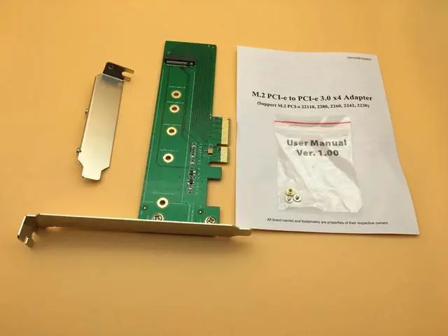 Alt view image 5 of 5 - M.2 NVMe SSD NGFF to PCIE X4 Adapter Convert Card M Key Interface Hard Drive SSD Expansion Card Converter