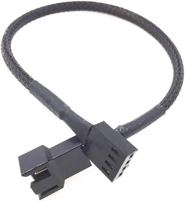 Main image of Black Motherboard 4Pin PWM Fan Connector Computer Case Extension Power Cable for CPU Computer Case Fan Power Extension Cable
