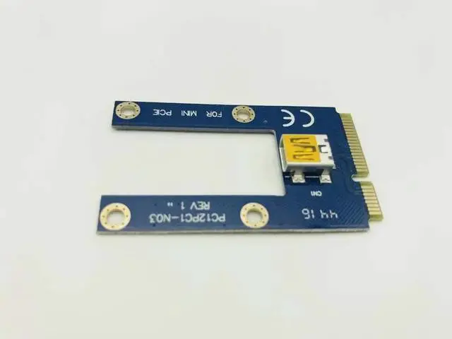 Alt view image 5 of 6 - Amify Mini PCI E to PCIe 60cm USB 3.0 PCI Express 1x to 16x Extender Riser Card Adapter Extension Cable for Bitcoin BTC Miner Mining