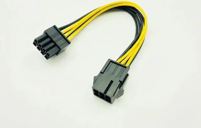 Alt view image 3 of 6 - Amify 5pcs 6 Pin Feamle to 8 Pin Male PCI Express Power Converter Cable CPU Video Graphics Card 6Pin to 8Pin PCIE Power Cable for BTC
