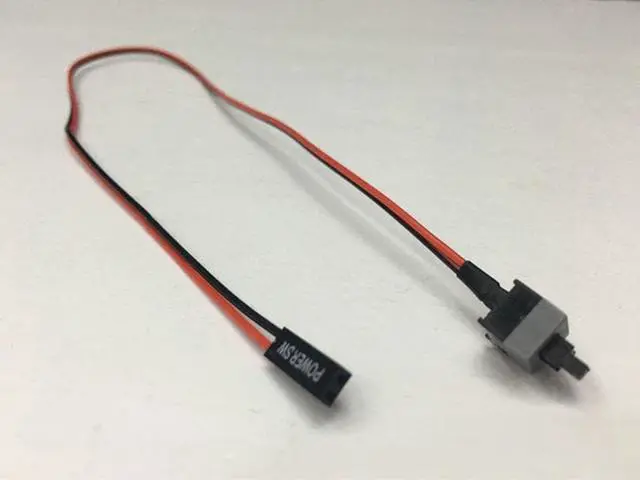 Alt view image 2 of 6 - 10pcs New 50cm Host Motherboard PC power button SW Switch On/OFF Cable Reset Adapter Cord For BTC Mining Miner Machine