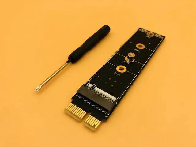 Alt view image 4 of 6 - PCIE to M2 Adapter PCI E PCI Express M Key Connector NVMe SSD M2 PCIE X1 Raiser Supports 2230 2242 2260 2280 M.2 SSD Full Speed