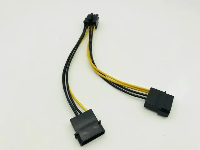 Alt view image 2 of 5 - 10PCS Dual 4Pin to 8Pin Graphics Card Power Cable Dual 4P to 8P Video Card Power Supply D Port Graphic Card Cable for BTC Mining