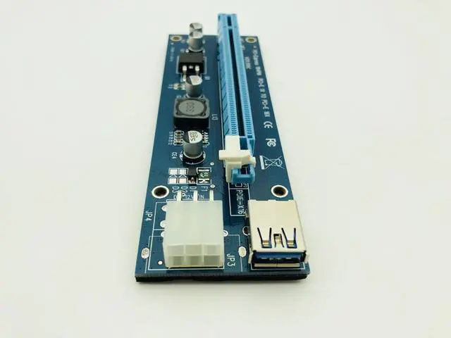 Alt view image 3 of 6 - Super stable VER006C PCIE Riser PCI E Express 1x to 16x Graphics Card Riser Adapter SATA to 6pin IDE Power Supply For BTC Mining