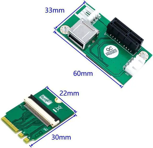Alt view image 3 of 6 - Mainboard CPU Graphics Card Extention Cables PCI-E 1X to 16X Extender Riser Card SATA 4P Power Cable 4P Adapter Cable