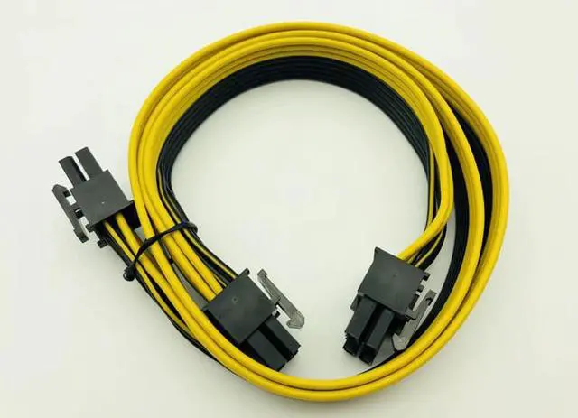 Alt view image 6 of 6 - 10Pcs Modular PSU Power Supply Cables PCI e Molex 6pin to 2 PCI e 8 pin 6+2pin PCI Express Internal Splitter Ribbon Miner Cable