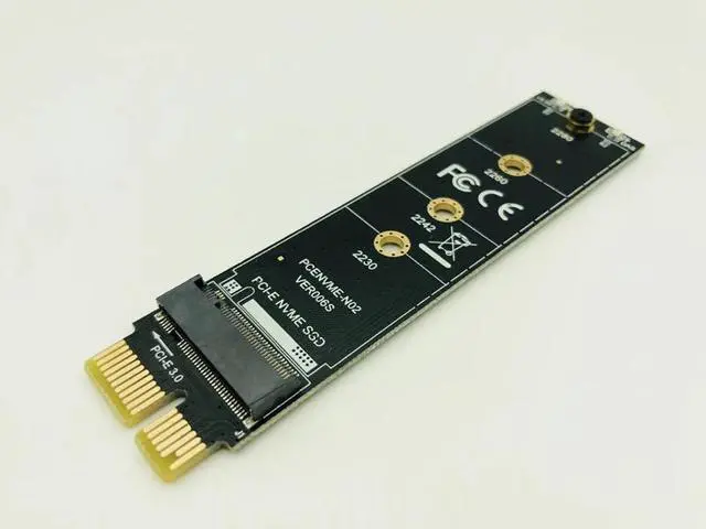 Alt view image 2 of 6 - M.2 M KEY Interface to PCI E PCI Express 3.0 X1 NVMe SSD PCIE M.2 Riser Card Adapter Heatsink SSD 2230 2242 2260 2280 Full Speed