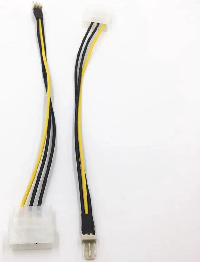 Alt view image 4 of 5 - 4Pin to 3Pin Fan Power Supply Interface Convert Cable Cables D Type 4P to 3P CPU Graphics Card Fan Power Cable Conveter Adapter