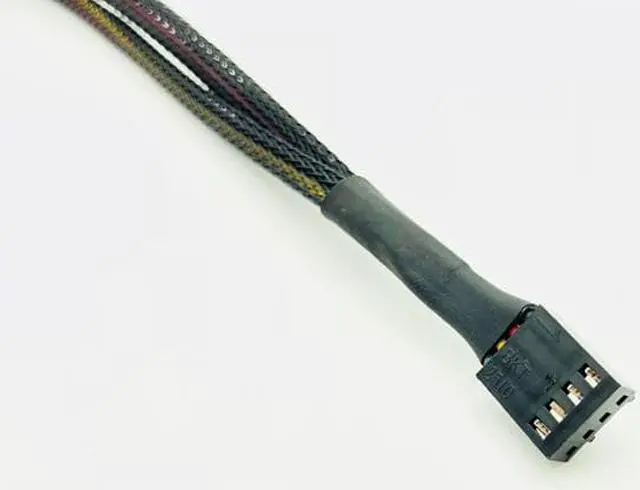 Alt view image 3 of 6 - 5PCS Computer PC Fan Cable 4Pin Female Y Splitter to Dual 3/4 Pin Male Motherboard Fan Connect Splitter Power Cable Adapter 30CM