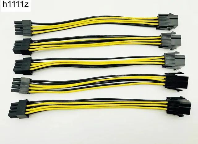 Main image of Amify 5pcs 6 Pin Feamle to 8 Pin Male PCI Express Power Converter Cable CPU Video Graphics Card 6Pin to 8Pin PCIE Power Cable for BTC