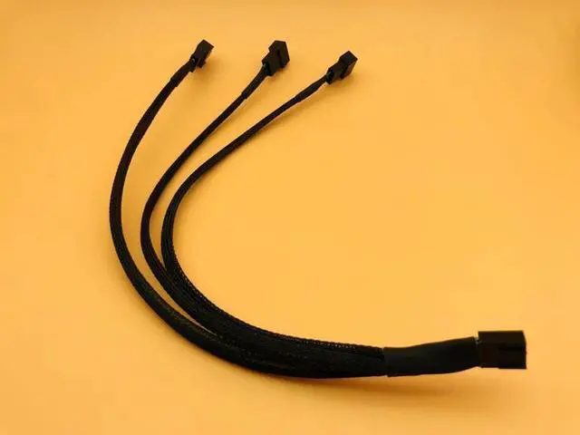Alt view image 2 of 6 - 5PCS 4Pin Splitter Cable 1 to 3 PWM 4P Female to 3/4 Pin PWM Fan Adapter for Computer Case CPU Fan Mining Cooling Fans Hub Cable