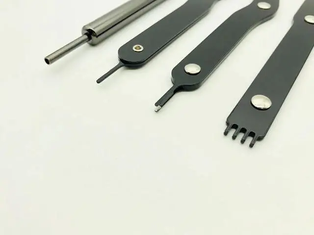 Alt view image 4 of 6 - Power Cable Connector Pin Removal Remover Modding Mod Pin Tools Kit For PC ATX PSU PCI 4P 6Pin 24Pin SATA Power Cable Black New