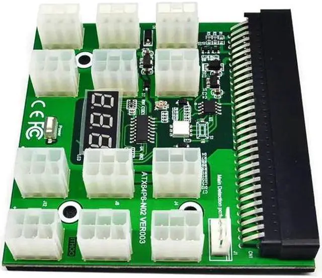 Alt view image 5 of 6 - Power Module Breakout Board for 1600W Server Power Conversion Board with 12 6pin Connector for Ethereum BTC Miner Mining Device
