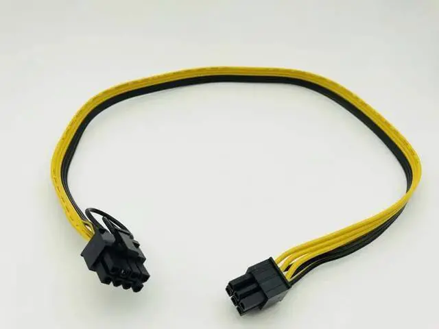 Alt view image 3 of 6 - 10PCS 6Pin to 8Pin (6+2) 50CM Riser Cable Power Cable Conversion Board Graphics Card Power Supply 18AWG Splitter for BTC Mining