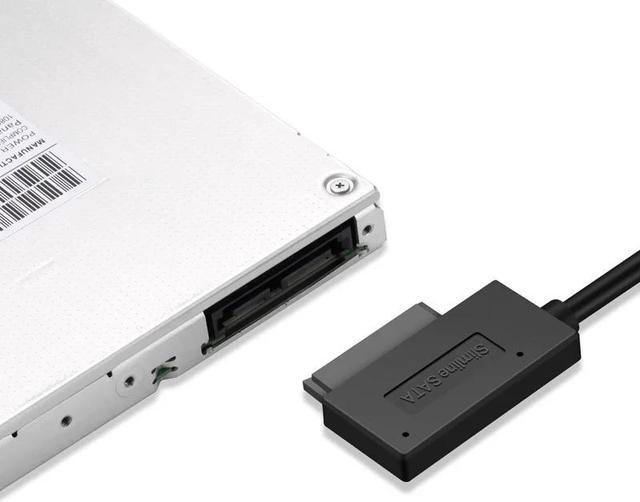 Alt view image 4 of 6 - USB2.0 to 6+7 13Pin Slimline Slim SATA Cable With External USB 2.0 Power Supply For Laptop CD ROM DVD ROM ODD Adapter Converter