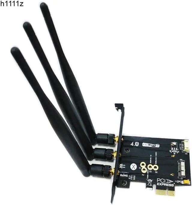 Main image of Antennas 802.11+Bluetooth 4.0 Broadcom BCM943602CS BCM94360CS2 Wireless WiFi Card Mini PCI E to PCI E 1X Adapter PC WiFi Adapter