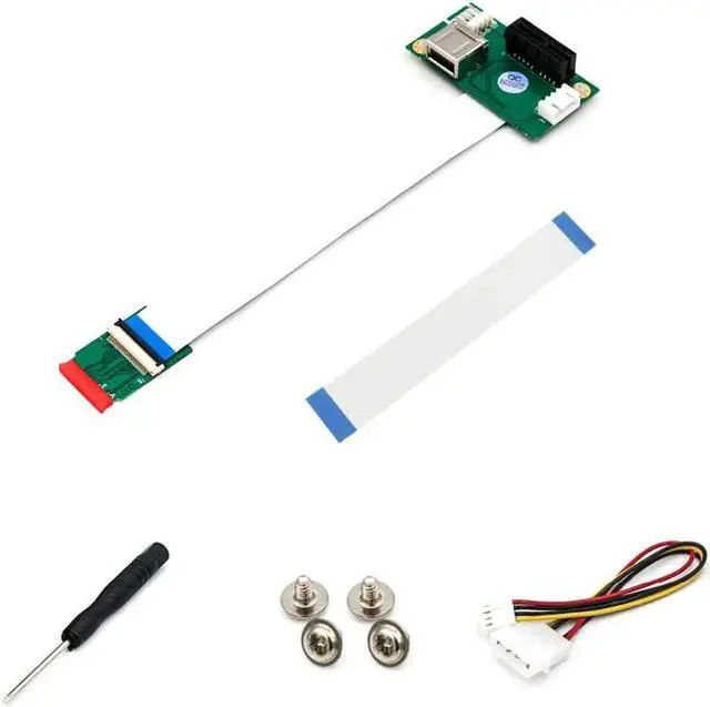 Alt view image 6 of 6 - Mainboard CPU Graphics Card Extention Cables PCI-E 1X to 16X Extender Riser Card SATA 4P Power Cable 4P Adapter Cable