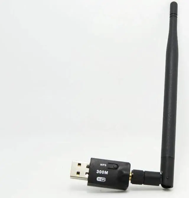 Alt view image 3 of 6 - 300Mbps WiFi Mini USB Adapter Wireless Dongle Adaptor 802.11b/g/n w/ 5dB Antenna