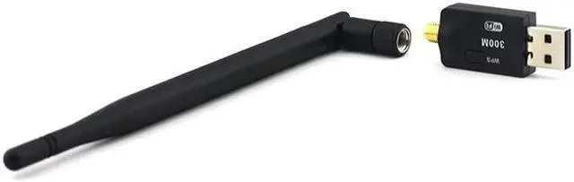 Alt view image 2 of 6 - 300Mbps WiFi Mini USB Adapter Wireless Dongle Adaptor 802.11b/g/n w/ 5dB Antenna