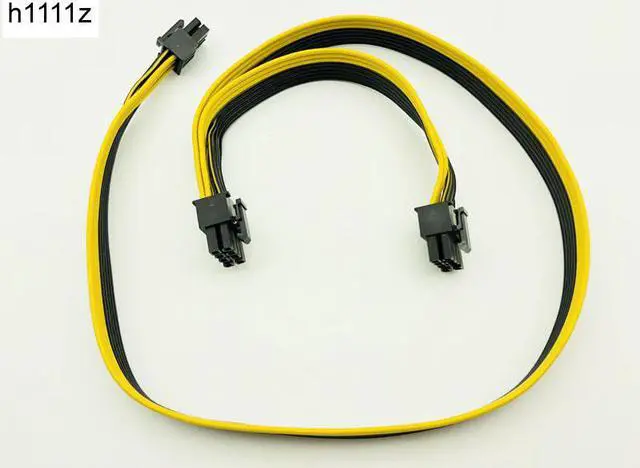 Main image of Modular PSU Power Supply Cables 6Pin to 6+2Pin Cable Graphics Card Module Line 6P to Dual 8p Splitter Ribbon Cable 18AWG 50+20cm