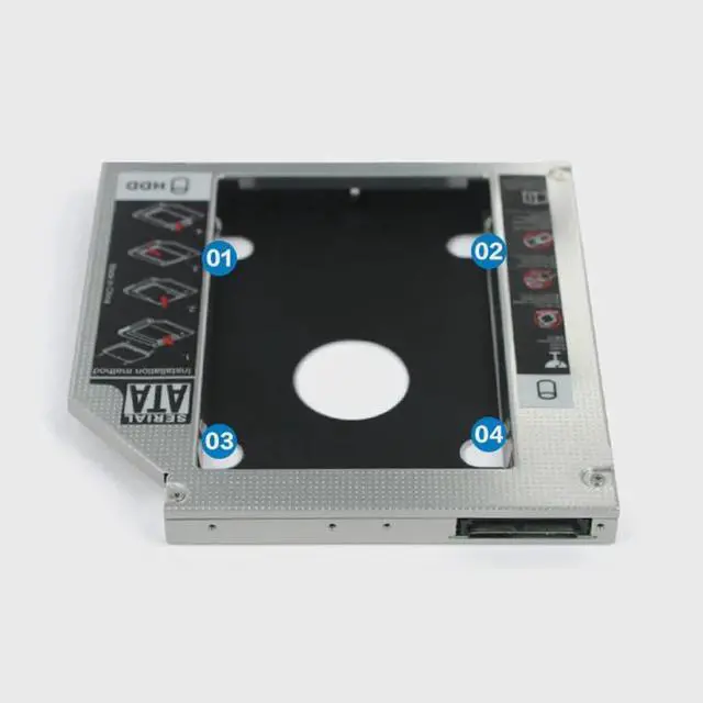 Alt view image 3 of 6 - SATA 3.0 2nd HDD SSD Hard Drive Caddy Bay for 12.7mm Universal Laptop CD DVD ROM