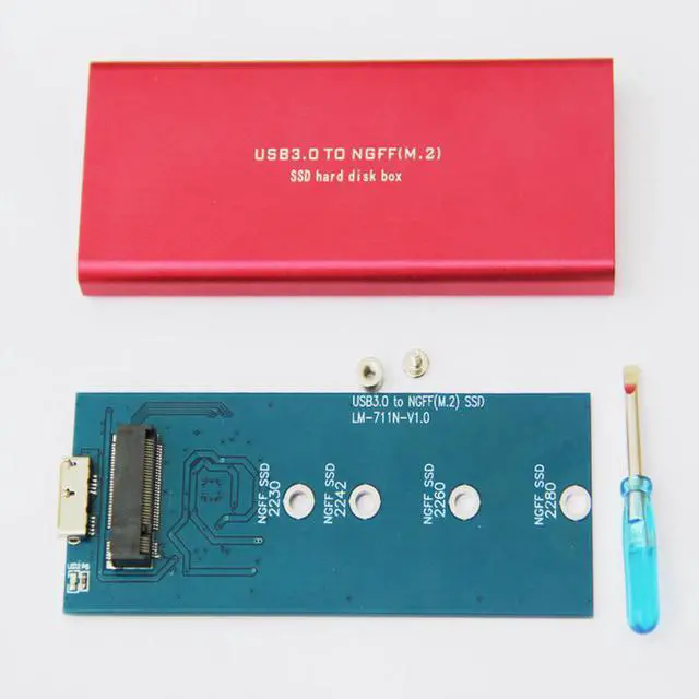 Alt view image 5 of 6 - HDD Enclosure M.2 USB Case M.2 SSD USB Adapter Hard Drive Enclosure USB3.0 to M.2 NGFF SATA Bus SSD Box SSD External Case