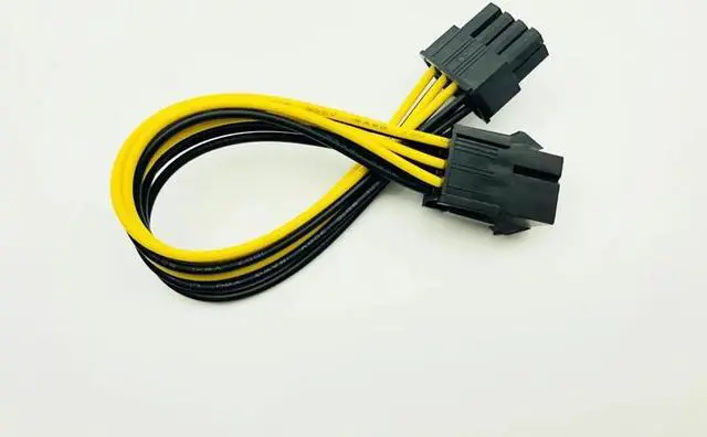 Alt view image 2 of 6 - Amify 5pcs 6 Pin Feamle to 8 Pin Male PCI Express Power Converter Cable CPU Video Graphics Card 6Pin to 8Pin PCIE Power Cable for BTC