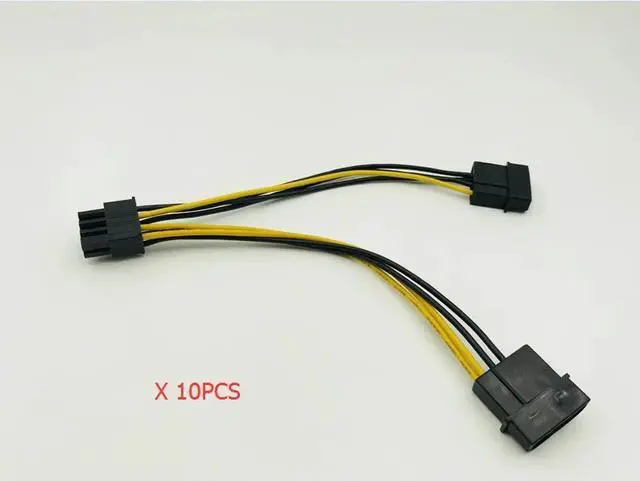 Main image of 10PCS Dual 4Pin to 8Pin Graphics Card Power Cable Dual 4P to 8P Video Card Power Supply D Port Graphic Card Cable for BTC Mining